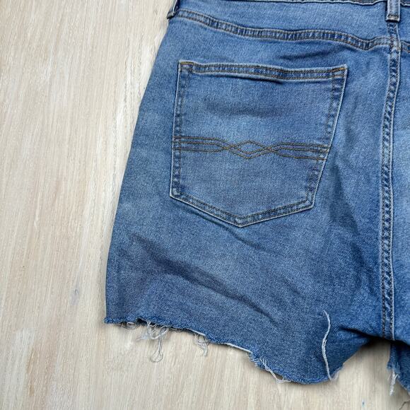 Denizen from Levi's Distressed High Rise Blue Denim Casual Jean Shorts 36 - Picture 14 of 15